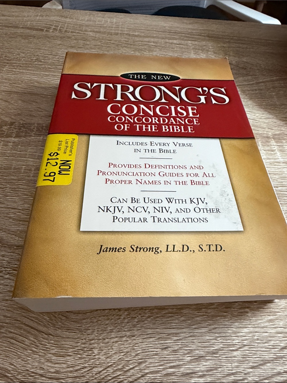 Strong's Concise Concordance of the Bible - Gold and Red
